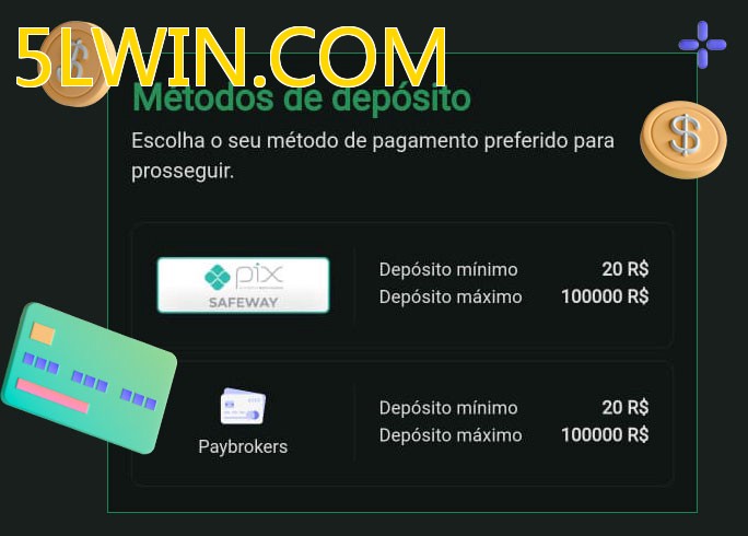 O cassino 5LWIN.COMbet oferece uma grande variedade de métodos de pagamento